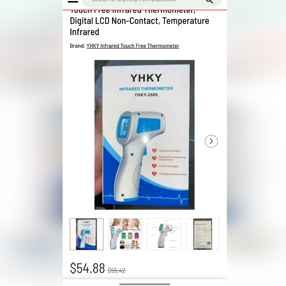 YHKY Infrared Thermometer with Digital LCD